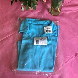 Blue Deep V Tee Shirt